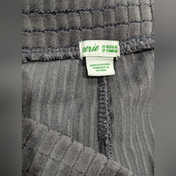 Aerie Ribbed Flare Wide Leg Soft Velvet Pants Dark Charcoal Gray XS Regular - Picture 3 of 7